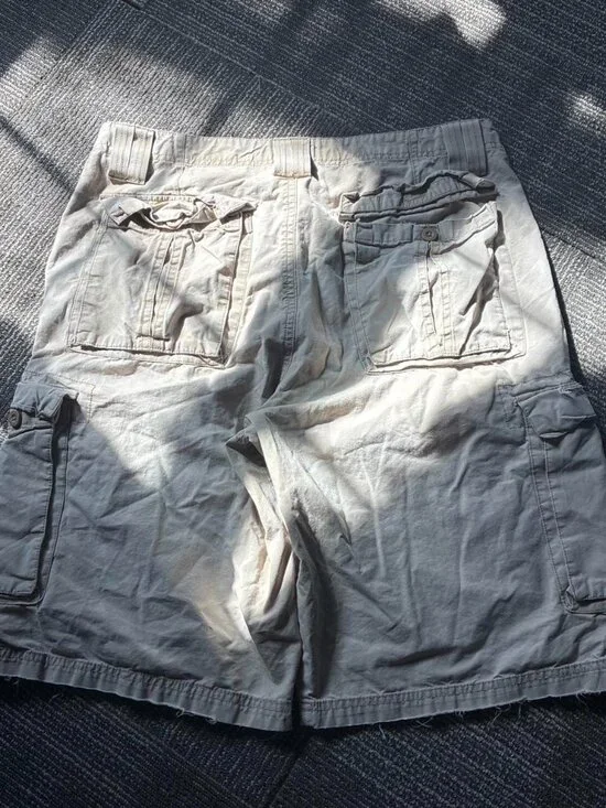 Men's Tan and Cream Shorts - Picture 3 of 4